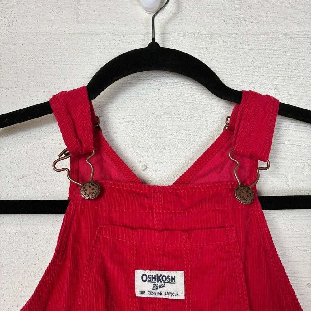 BUNDLE‎ OshKosh B'Gosh Corduroy Overall Dress Jumper Size 3T Red Holiday